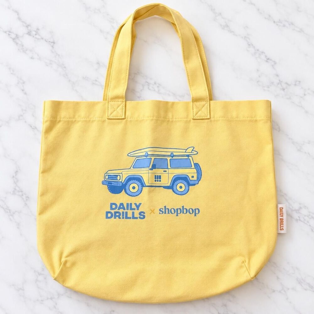 Daily Drills x Shopbop yellow tote bag